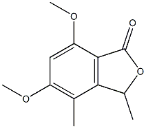 3-Methyl-4-methyl-5-methoxy-7-methoxyphthalide Struktur