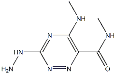 N-Methyl-5-(methylamino)-3-hydrazino-1,2,4-triazine-6-carboxamide Struktur