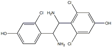 4-[1,2-Diamino-2-(2-chloro-4-hydroxyphenyl)ethyl]-3,5-dichlorophenol Struktur