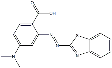 2-[(2-Benzothiazolyl)azo]-4-(dimethylamino)benzoic acid Struktur