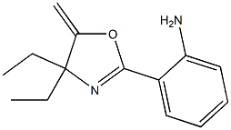 2-(2-Aminophenyl)-4,5-dihydro-4,4-diethyl-5-methyleneoxazole Struktur