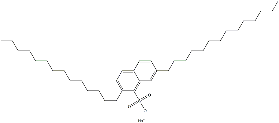 2,7-Ditetradecyl-1-naphthalenesulfonic acid sodium salt Struktur