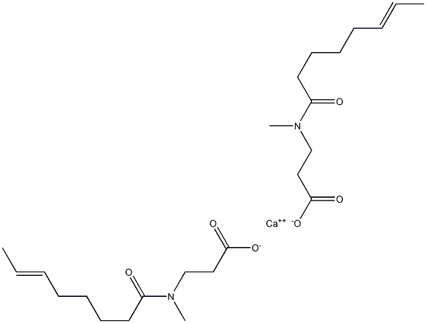 Bis[3-[N-methyl-N-(6-octenoyl)amino]propionic acid]calcium salt Struktur