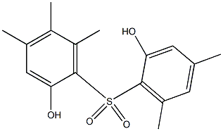 2,2'-Dihydroxy-4,4',5,6,6'-pentamethyl[sulfonylbisbenzene] Struktur