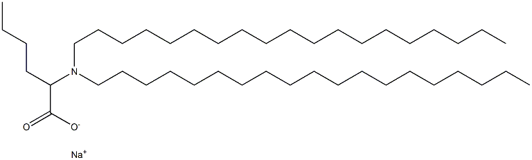 2-(Dinonadecylamino)hexanoic acid sodium salt Struktur