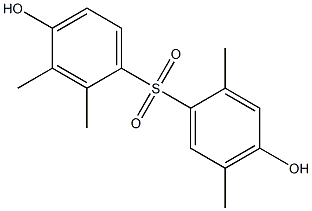 4,4'-Dihydroxy-2,2',3,5'-tetramethyl[sulfonylbisbenzene] Struktur