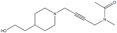 N-Methyl-N-[4-[4-(2-hydroxyethyl)-1-piperidinyl]-2-butynyl]acetamide Struktur