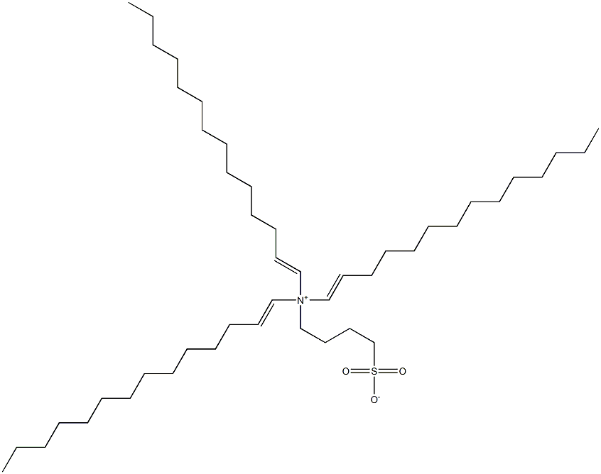 N,N-Di(1-tetradecenyl)-N-(4-sulfonatobutyl)-1-tetradecen-1-aminium Struktur