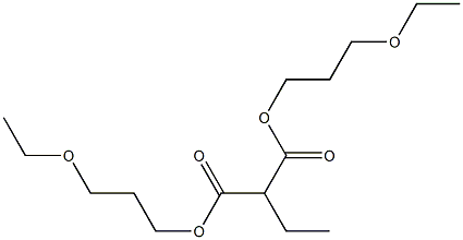 Ethylmalonic acid bis(3-ethoxypropyl) ester Struktur