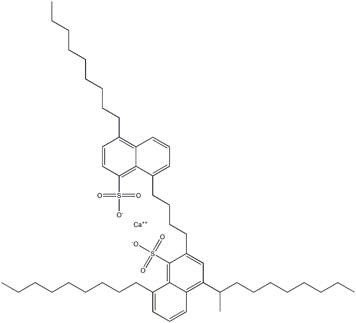 Bis(4,8-dinonyl-1-naphthalenesulfonic acid)calcium salt Struktur