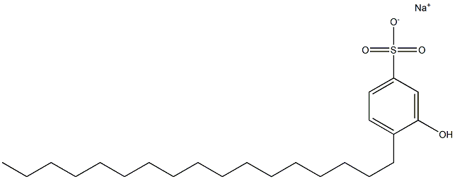 3-Hydroxy-4-heptadecylbenzenesulfonic acid sodium salt Struktur