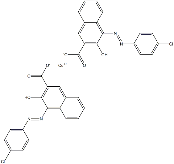 1-(4-Chlorophenylazo)-2-hydroxy-3-naphthoic acid copper salt Struktur