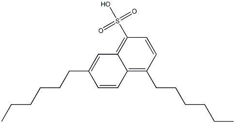 4,7-Dihexyl-1-naphthalenesulfonic acid Struktur