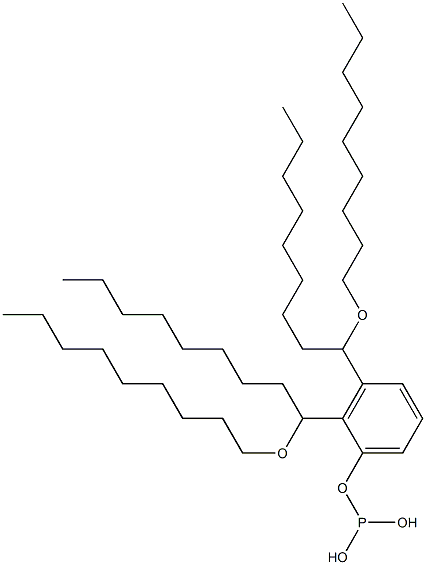 Phosphorous acid bis[1-(nonyloxy)nonyl]phenyl ester Struktur