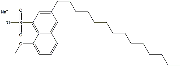 8-Methoxy-3-tetradecyl-1-naphthalenesulfonic acid sodium salt Struktur