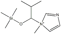 1-[1-(Trimethylsiloxy)-2-methylpropyl]-1-methyl-1H-imidazol-1-ium Struktur