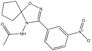 N-[3-(3-Nitrophenyl)spiro[1,2,4-oxadiazole-5(4H),1'-cyclopentan]-4-yl]acetamide Struktur