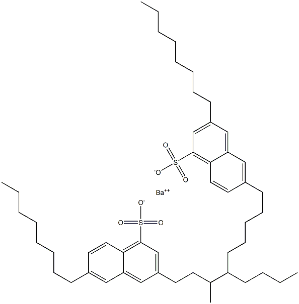 Bis(3,6-dioctyl-1-naphthalenesulfonic acid)barium salt Struktur