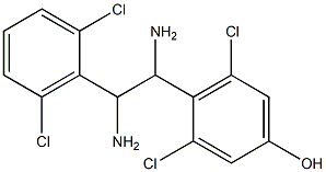 4-[1,2-Diamino-2-(2,6-dichlorophenyl)ethyl]-3,5-dichlorophenol Struktur