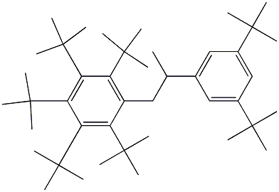 1-(Penta-tert-butylphenyl)-2-(3,5-di-tert-butylphenyl)propane Struktur