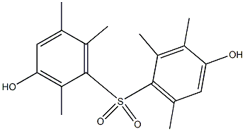 3,4'-Dihydroxy-2,2',3',5,6,6'-hexamethyl[sulfonylbisbenzene] Struktur