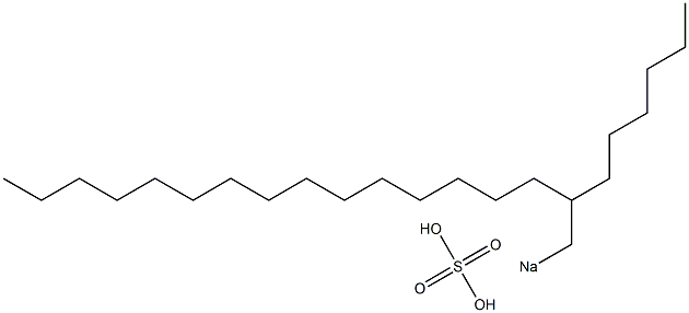 Sulfuric acid 2-hexylheptadecyl=sodium salt Struktur