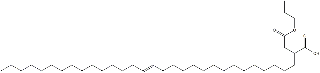 2-(15-Triacontenyl)succinic acid 1-hydrogen 4-propyl ester Struktur