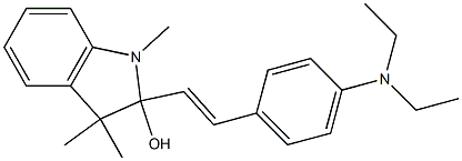 2-[2-[4-(Diethylamino)phenyl]vinyl]-1,3,3-trimethylindolin-2-ol Struktur