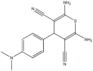 2,6-Diamino-4-(4-dimethylaminophenyl)-4H-thiopyran-3,5-dicarbonitrile Struktur