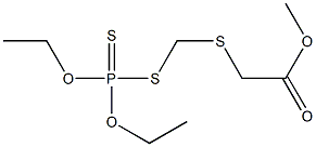 [(Diethoxyphosphinothioylthio)methylthio]acetic acid methyl ester Struktur