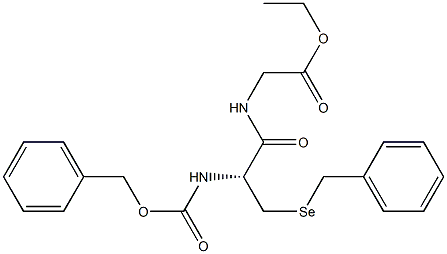 (-)-N-(3-Benzylseleno-N-benzyloxycarbonyl-L-alanyl)glycine ethyl ester Struktur