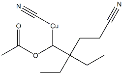 (1-Acetyloxy-4-cyano-2,2-diethylbutyl)cyanocopper(II) Struktur