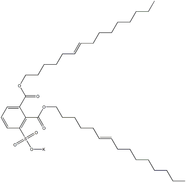 3-(Potassiosulfo)phthalic acid di(6-pentadecenyl) ester Struktur