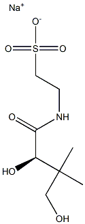 (+)-2-[[(R)-2,4-Dihydroxy-3,3-dimethylbutyryl]amino]ethanesulfonic acid sodium salt Struktur