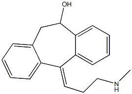 5-[(Z)-3-(Methylamino)propylidene]-10,11-dihydro-5H-dibenzo[a,d]cycloheptene-10-ol Struktur