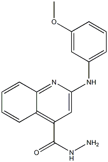 2-(3-Methoxyphenylamino)quinoline-4-carbohydrazide Struktur