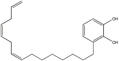 3-[(8Z,11Z)-8,11,14-Pentadecatrienyl]catechol Struktur