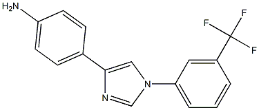 4-[1-[3-(Trifluoromethyl)phenyl]-1H-imidazol-4-yl]aniline Struktur