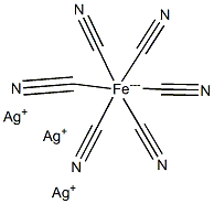 Silver hexacyanoferrate(III) Struktur