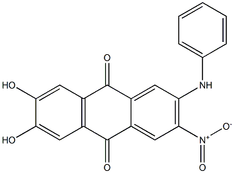 2-Anilino-6,7-dihydroxy-3-nitroanthraquinone Struktur