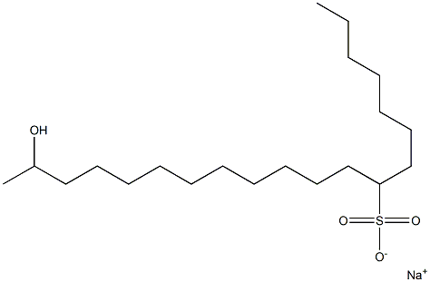 19-Hydroxyicosane-8-sulfonic acid sodium salt Struktur