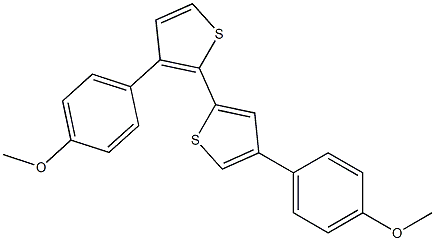 3,4'-Bis(4-methoxyphenyl)-2,2'-bithiophene Struktur