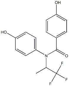 N-(2,2,2-Trifluoro-1-methylethyl)-N-(4-hydroxyphenyl)-4-hydroxybenzamide Struktur