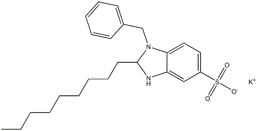 1-Benzyl-2,3-dihydro-2-nonyl-1H-benzimidazole-5-sulfonic acid potassium salt Struktur