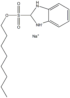 2,3-Dihydro-2-octyl-1H-benzimidazole-2-sulfonic acid sodium salt Struktur