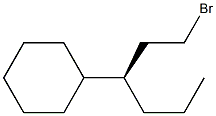 [R,(+)]-1-Bromo-3-cyclohexylhexane Struktur