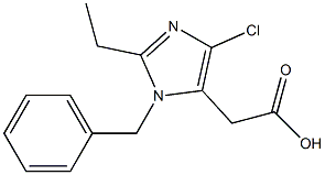 4-Chloro-2-ethyl-1-(benzyl)-1H-imidazole-5-acetic acid Struktur