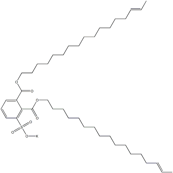 3-(Potassiosulfo)phthalic acid di(15-heptadecenyl) ester Struktur