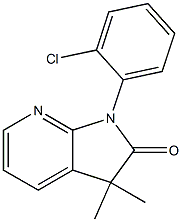 1,3-Dihydro-3,3-dimethyl-1-(2-chlorophenyl)-2H-pyrrolo[2,3-b]pyridin-2-one Struktur