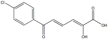 (2Z,4E)-2-Hydroxy-6-(4-chlorophenyl)-6-oxo-2,4-hexadienoic acid Struktur